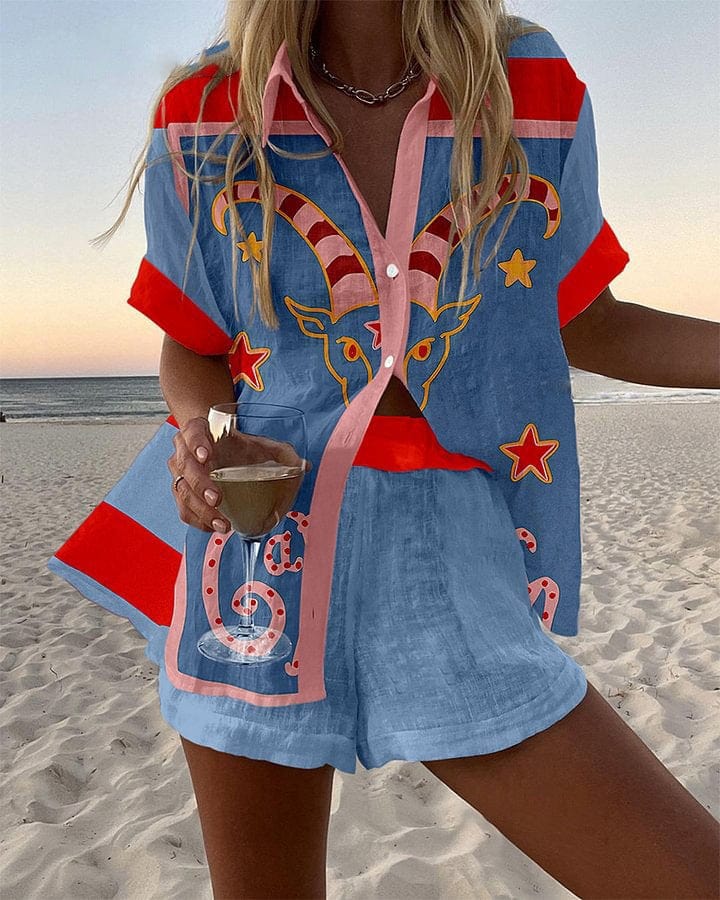 Marjorie™ Set – The Breezy Linen Shirt & Shorts Duo That Makes You Look Effortlessly Put-Together