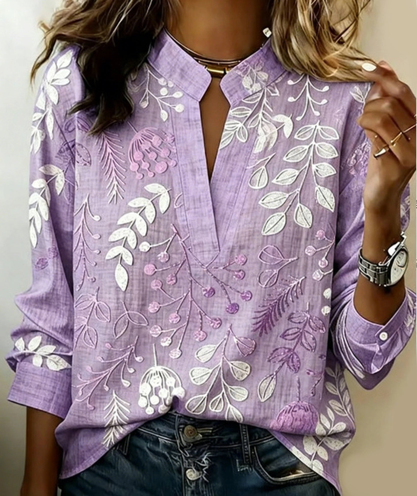 🎁New Arrivals🔥Minimalist V-Neck Cotton Shirt Top for Women | Soft Breathable Everyday Shirt