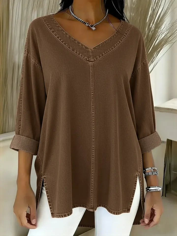 🎁New Arrivals🔥 Women's Casual Washed Denim Cotton Top