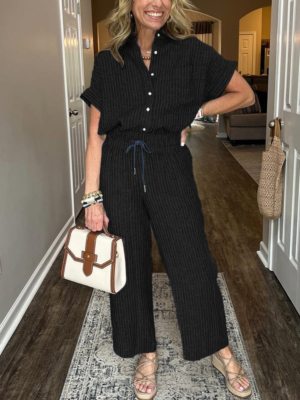 🎁New Arrivals🔥 Classic Striped Pocket Shirt Set