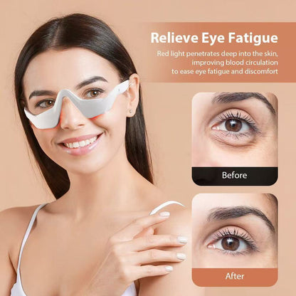 Portable Eye Massager | Red Light Therapy & Heat Compress | Dark Circles & Puffiness Relief
