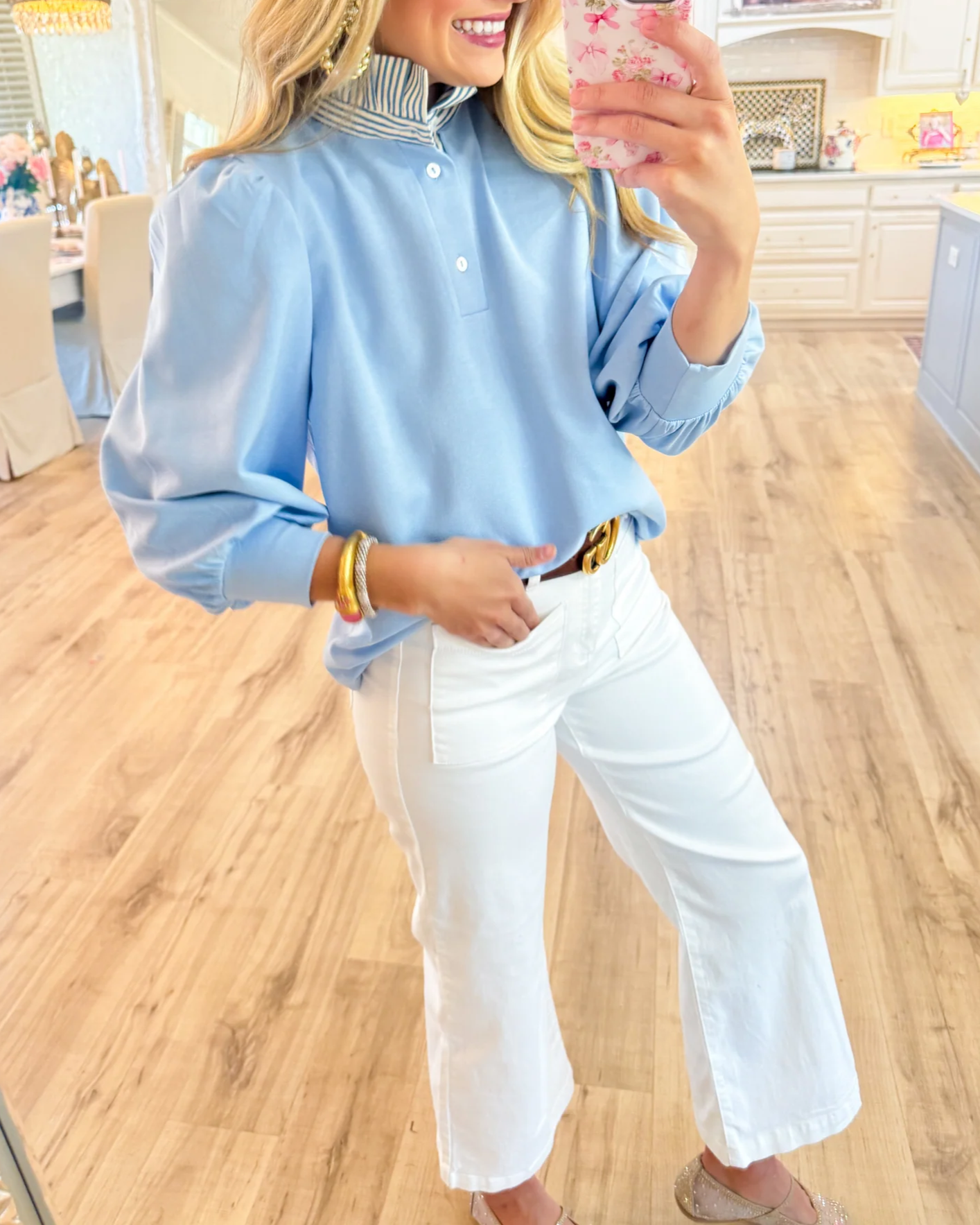 🎁New Arrivals🔥Women's  Leaf-edge patchwork top