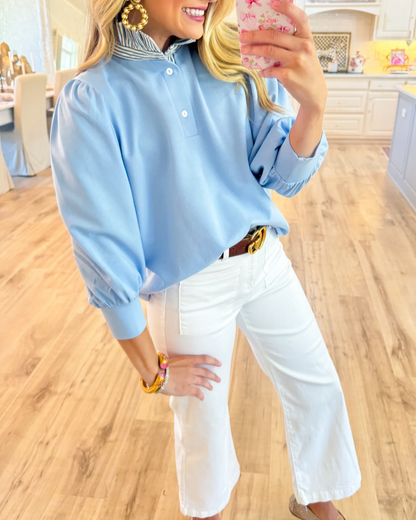 🎁New Arrivals🔥Women's  Leaf-edge patchwork top