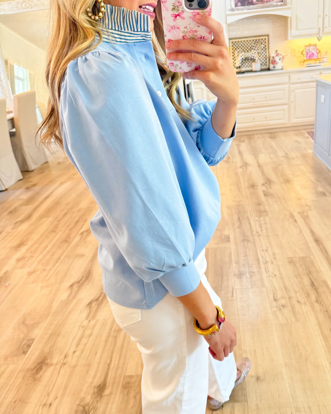 🎁New Arrivals🔥Women's  Leaf-edge patchwork top