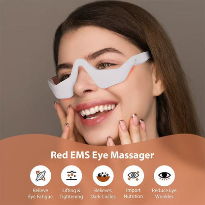 Portable Eye Massager | Red Light Therapy & Heat Compress | Dark Circles & Puffiness Relief