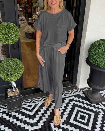 🎁New Arrivals🔥 Women's Linen Lounge Set ( Buy 2 Free Shipping )
