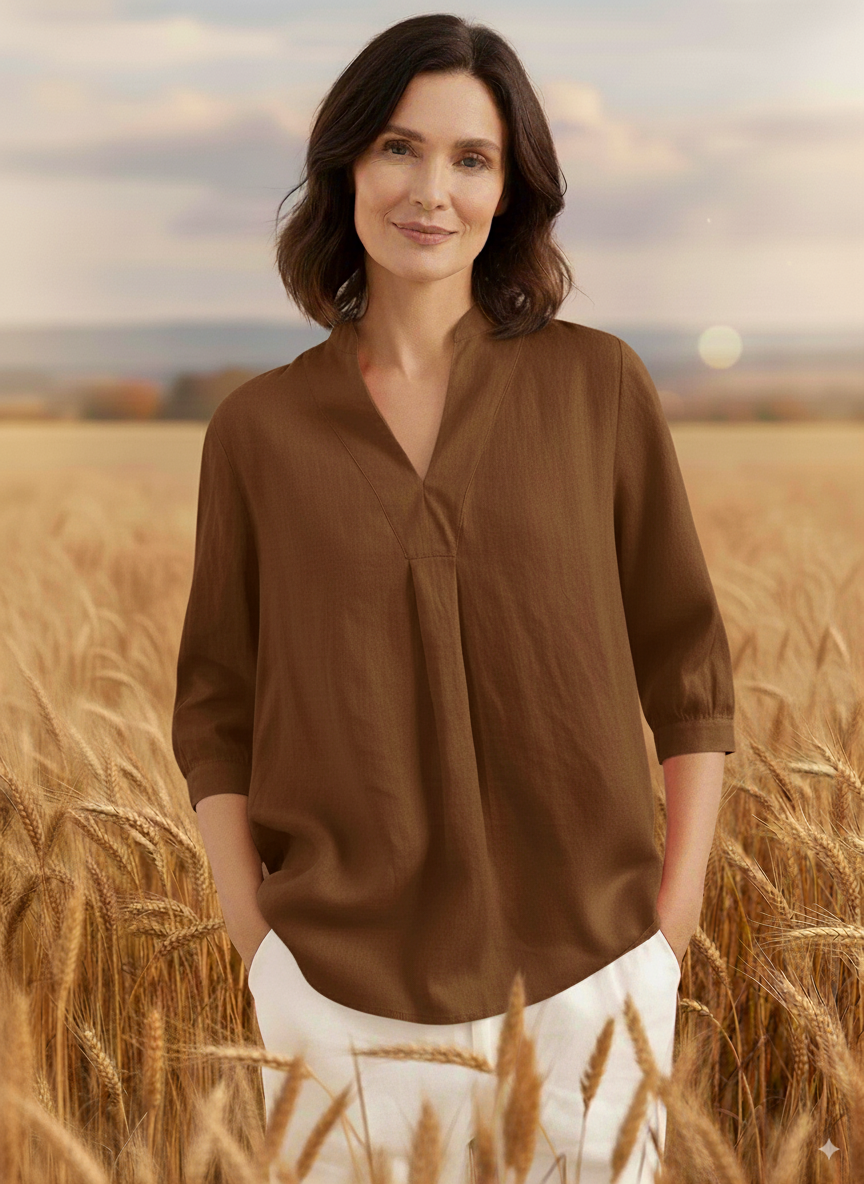 🎁New Arrivals🔥 Linen V Neck Top