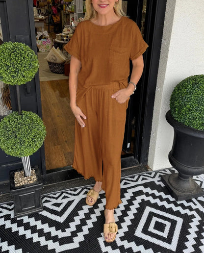🎁New Arrivals🔥 Women's Linen Lounge Set ( Buy 2 Free Shipping )