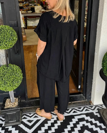 🎁New Arrivals🔥 Women's Linen Lounge Set ( Buy 2 Free Shipping )