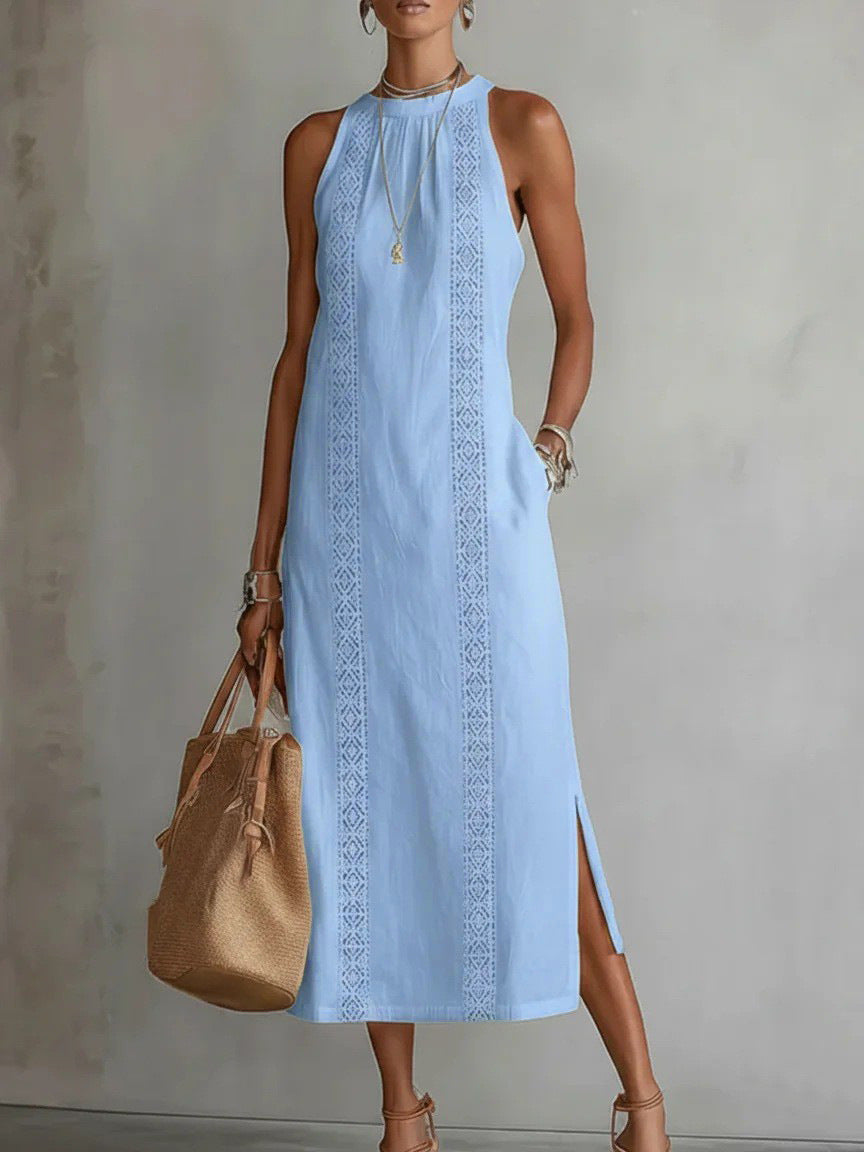 🎁New Arrivals🔥Sleeveless Midi Dress with Lace Details