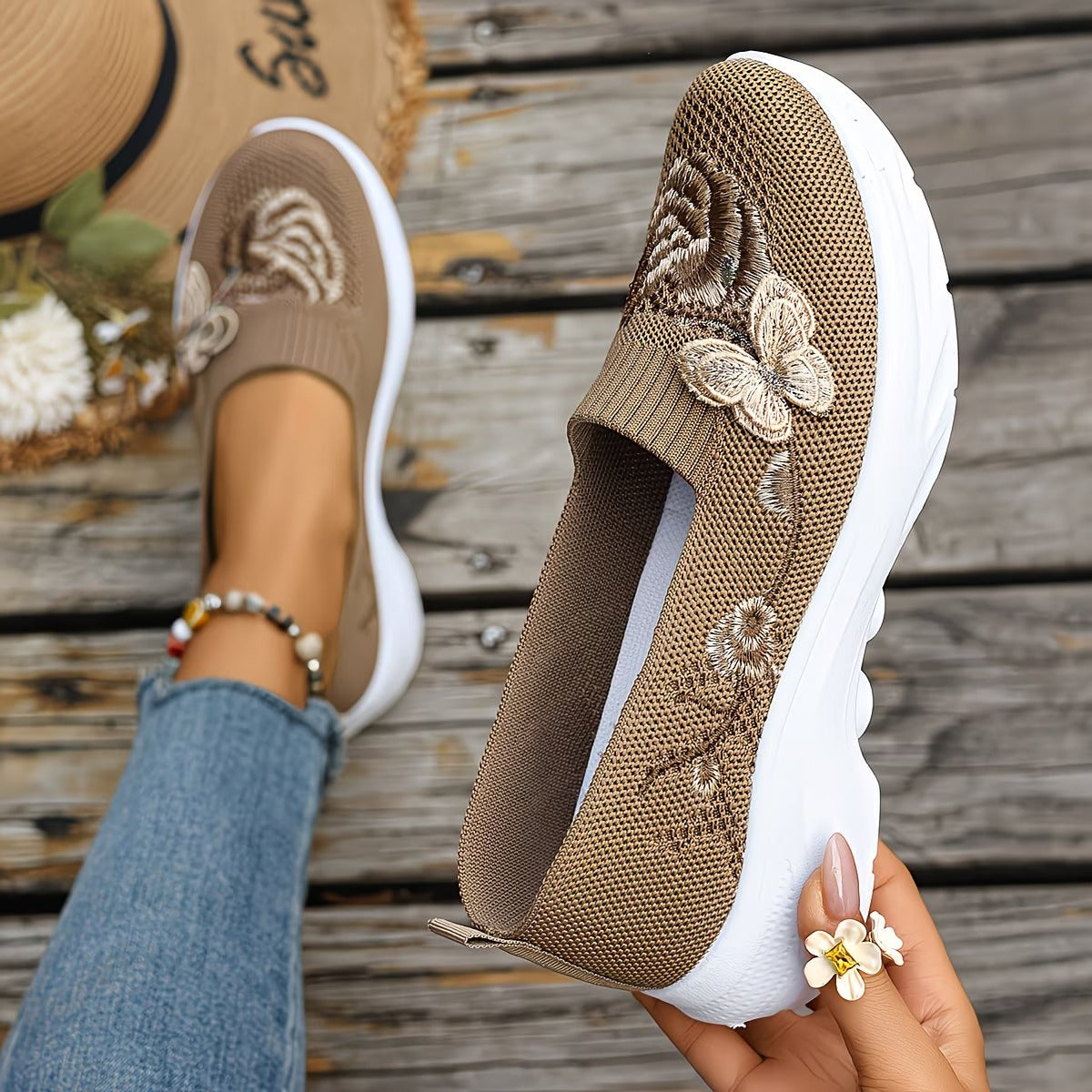 Hot New Arrivals🔥100% Hand-Embroidered Butterfly Loafers