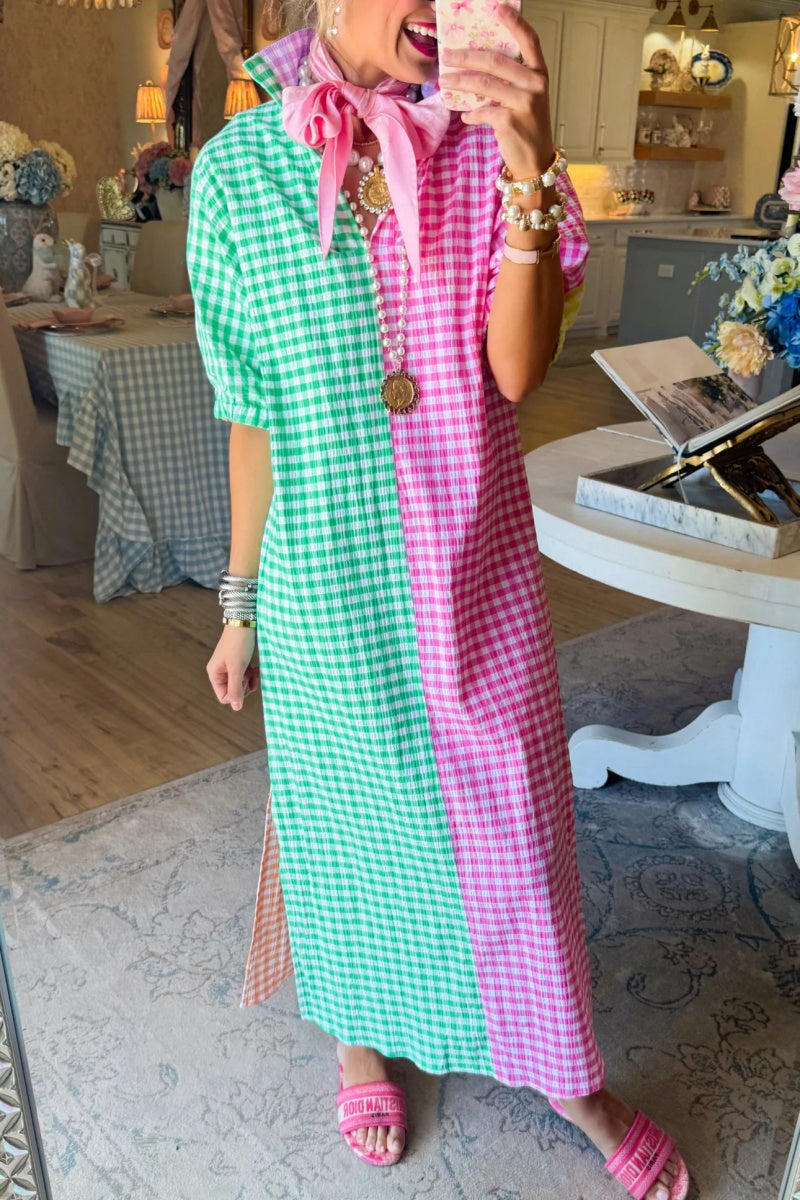 Multi Gingham Midi Dress | Buy 2 Save 15%