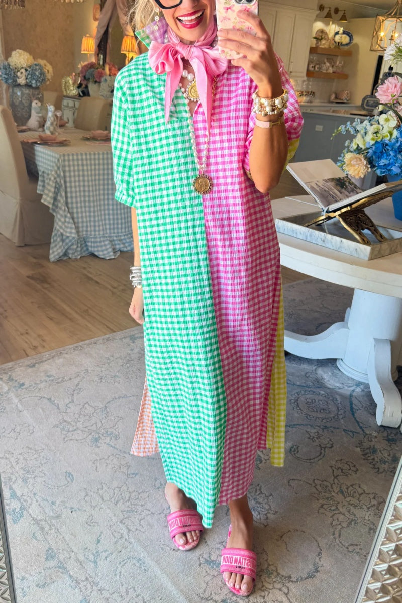 Multi Gingham Midi Dress | Buy 2 Save 15%