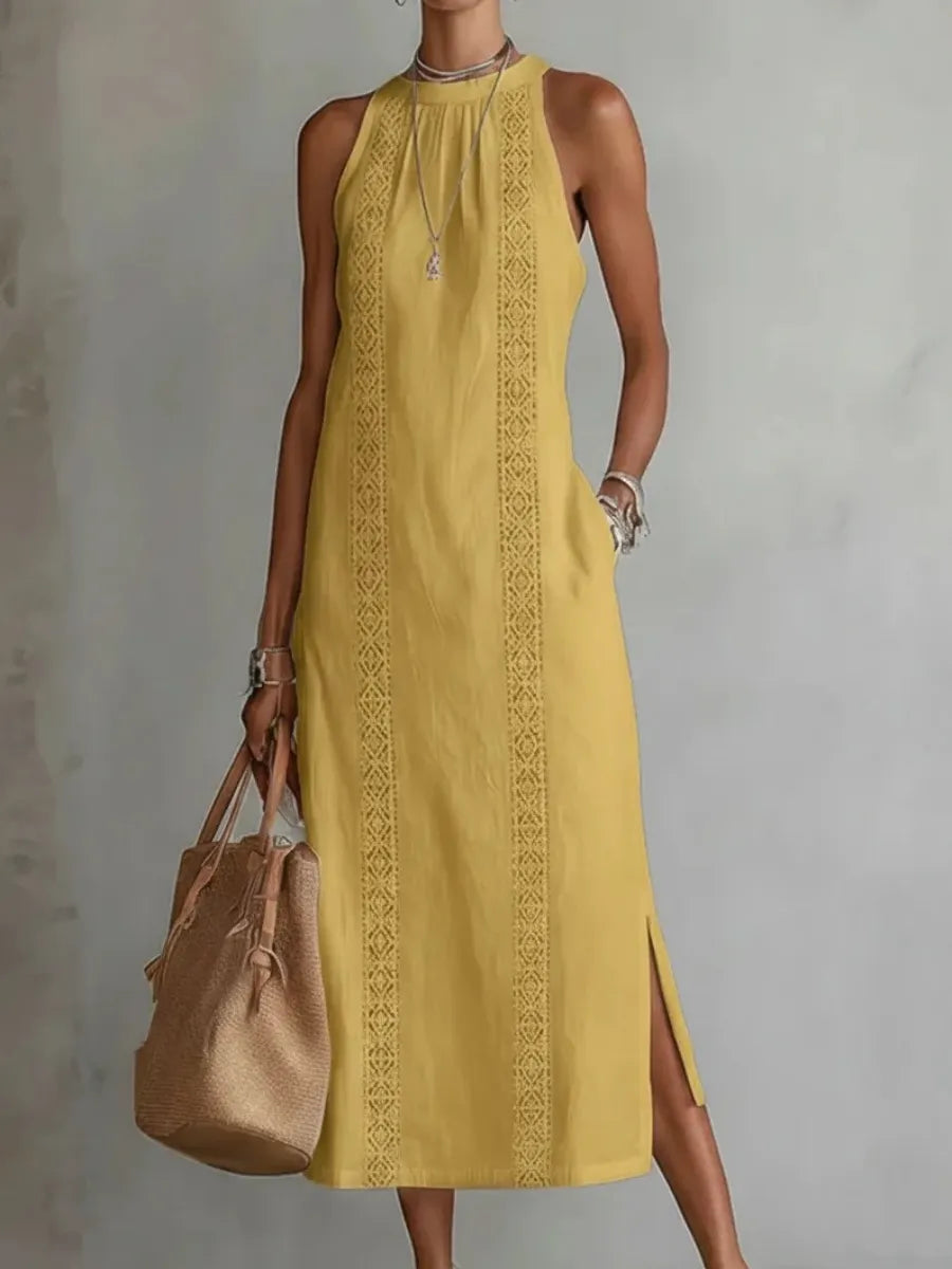 🎁New Arrivals🔥Sleeveless Midi Dress with Lace Details