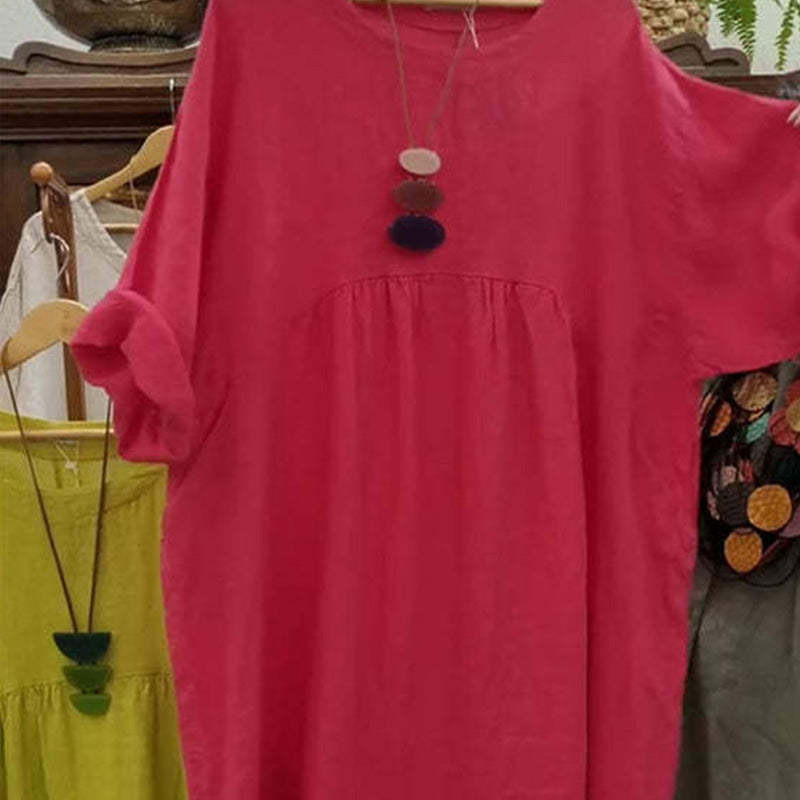 Women's Casual Loose Dress with Pockets — Soft, Breathable & Effortlessly Stylish