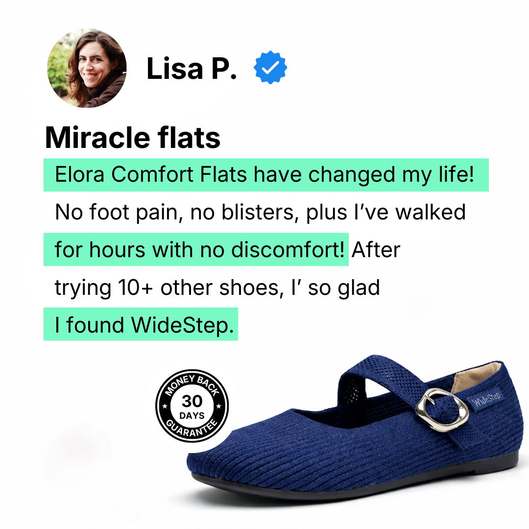 👟 WideStep™ Elora Comfort Flat-Buy one, get one free
