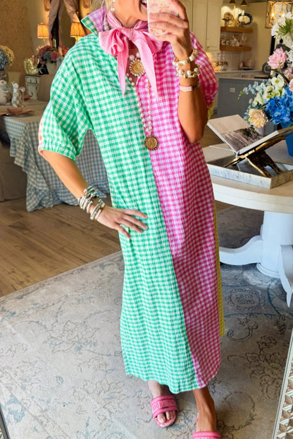 Multi Gingham Midi Dress | Buy 2 Save 15%