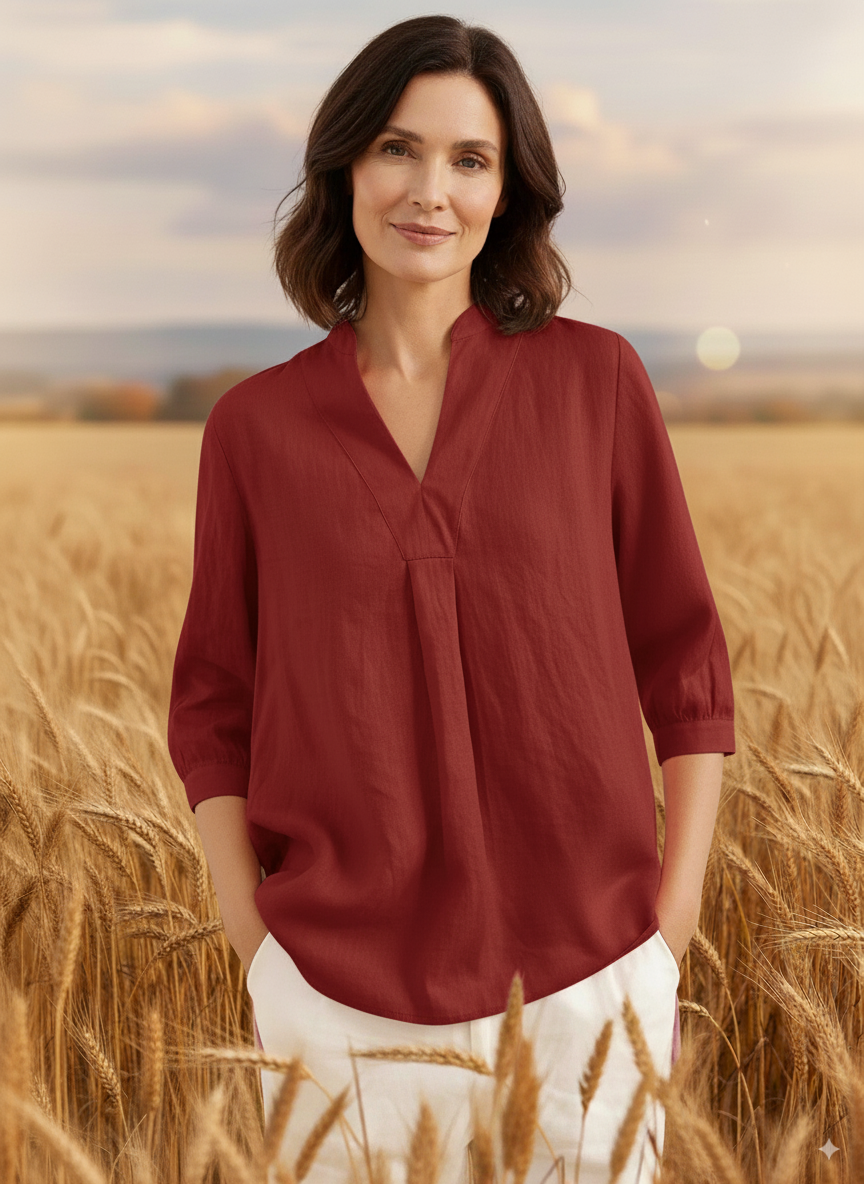 🎁New Arrivals🔥 Linen V Neck Top
