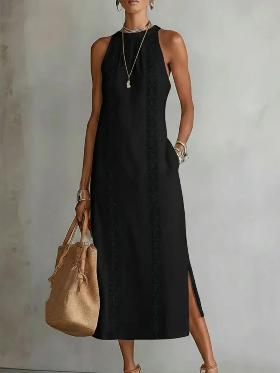 🎁New Arrivals🔥Sleeveless Midi Dress with Lace Details
