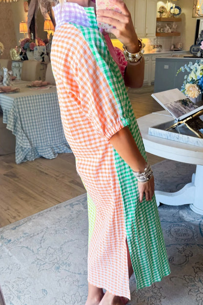 Multi Gingham Midi Dress | Buy 2 Save 15%