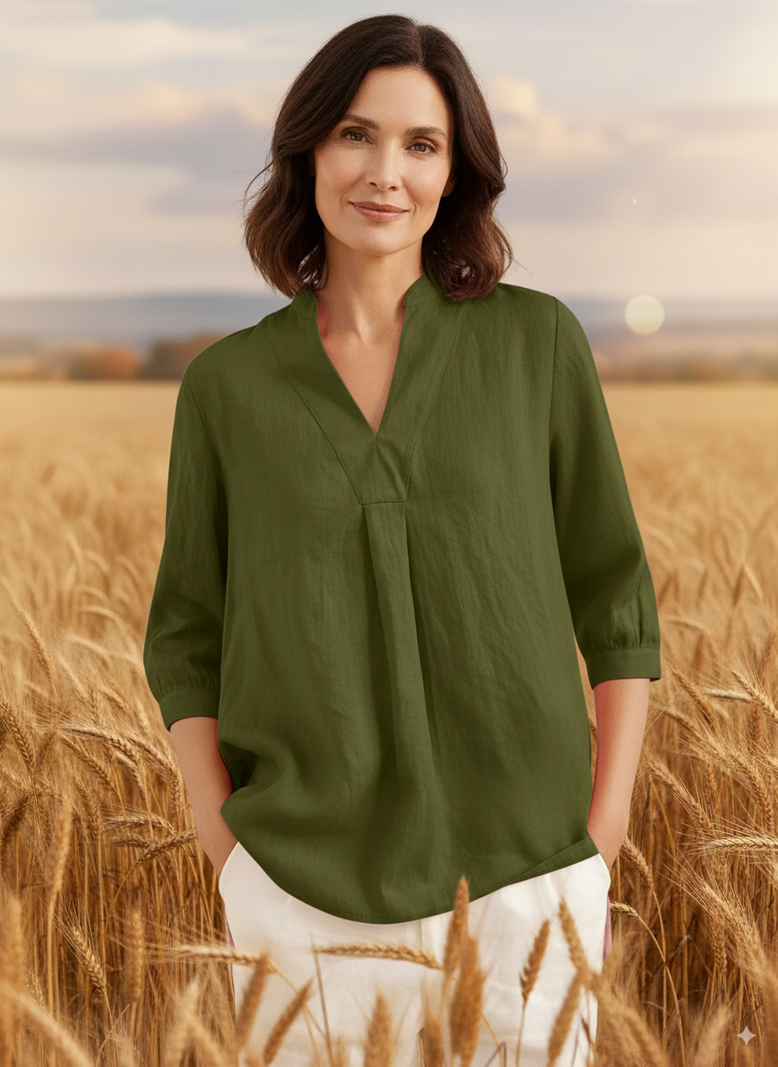 🎁New Arrivals🔥 Linen V Neck Top