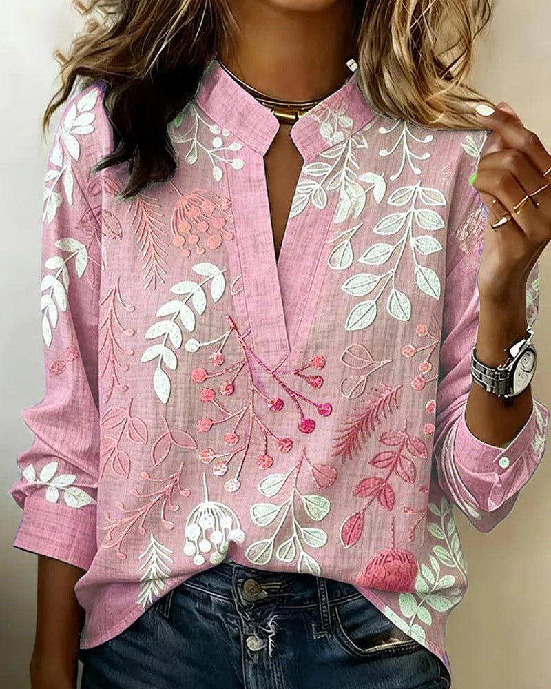 🎁New Arrivals🔥Minimalist V-Neck Cotton Shirt Top for Women | Soft Breathable Everyday Shirt
