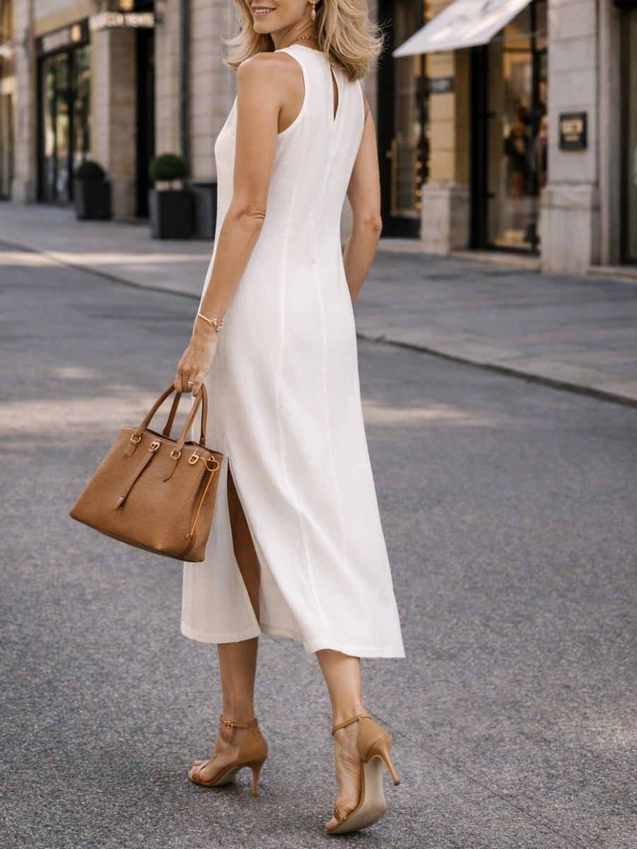 🎁New Arrivals🔥Sleeveless Midi Dress with Lace Details