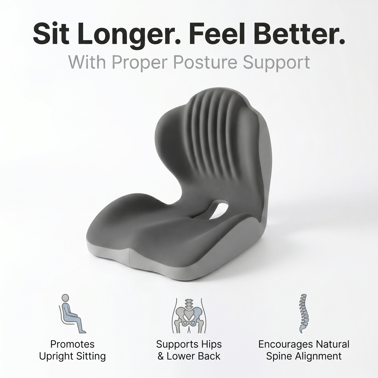 💺Ergonomic Back Support Seat Cushion