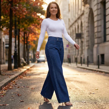🎁New Arrivals🔥Serena Altieri™ Slimming Wide-Leg Everyday Jeans