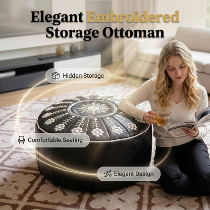 🥳2026 HOT SALE🥳💞50K+ SOLD! High-end luxury-quality leather Versatile Round Storage Seat