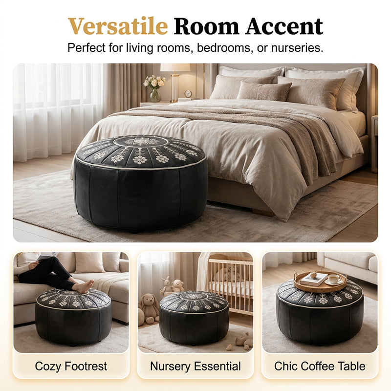 🥳2026 HOT SALE🥳💞50K+ SOLD! High-end luxury-quality leather Versatile Round Storage Seat